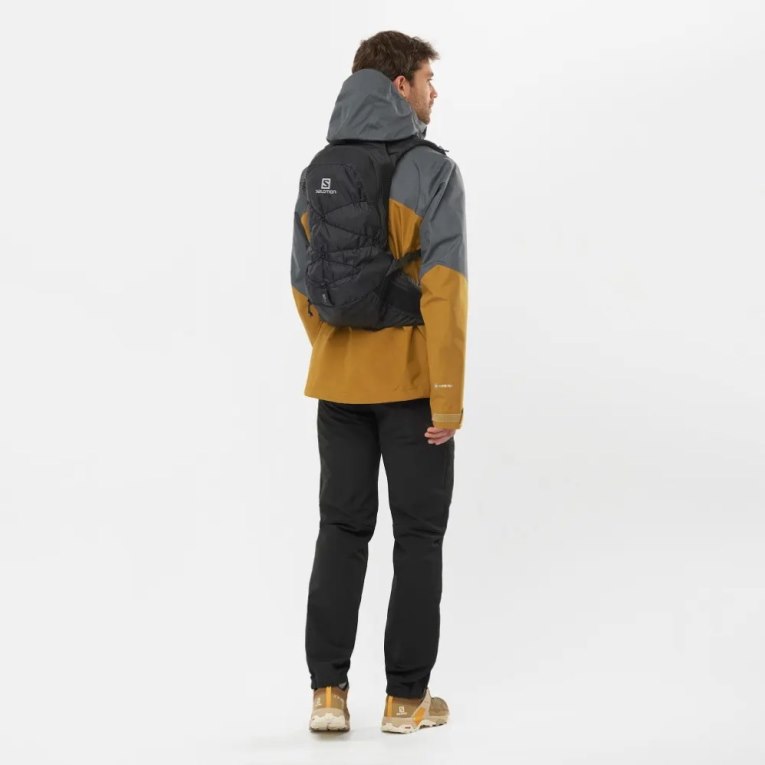 Salomon Outline GTX Hybrid Waterproof Men's Shell Jackets Yellow / Dark Grey | CA 83Y20